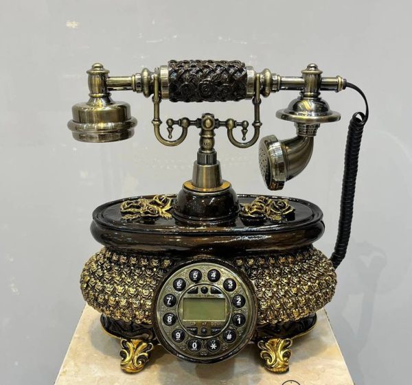 تلفن سلطنتی رومیزی میرون 155 قهوه ای