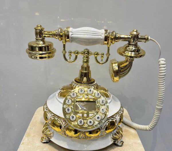 تلفن سلطنتی رومیزی میرون 118 قهوه ای
